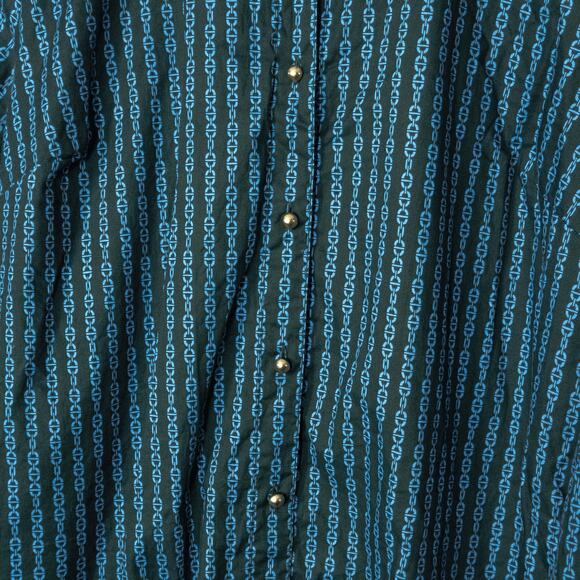 Tommy Hilfiger Nautical Print Shirt Dress Blue L Coastal Preppy Style - Picture 4 of 10